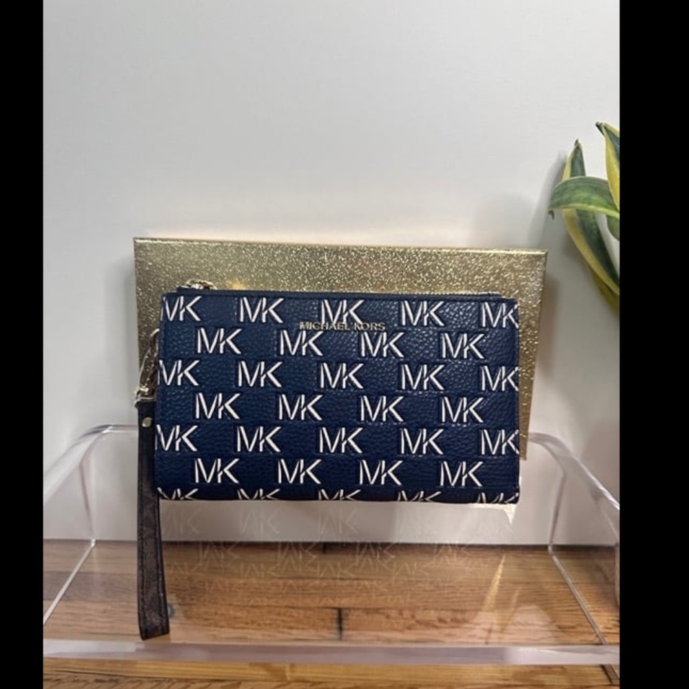 Michael Kors navy wallet (searching for within reason) "